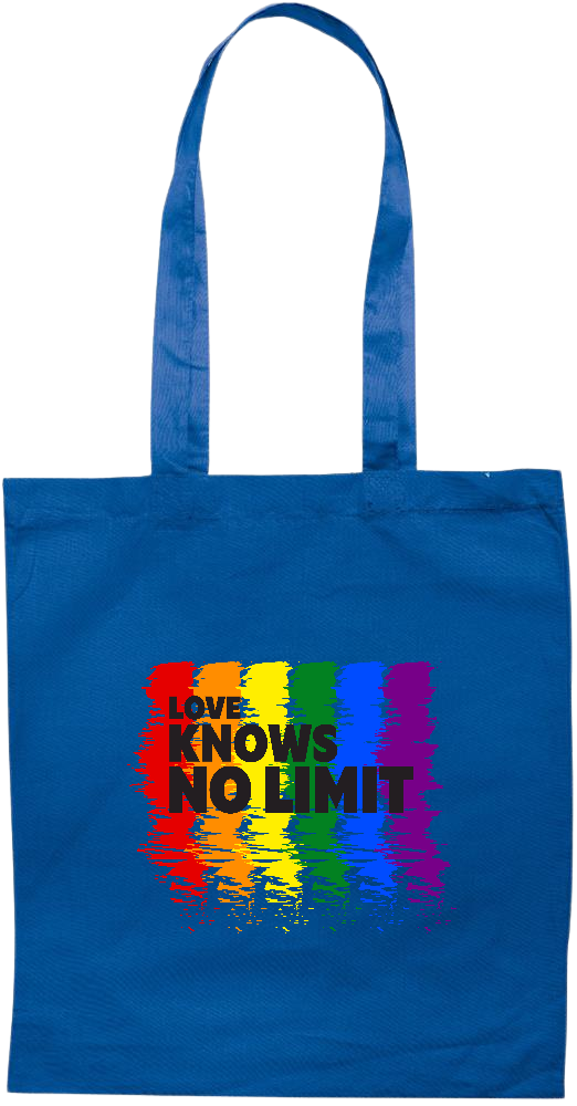 Love Knows No Limits Design - Essential colored event tote bag_ROYAL BLUE_front