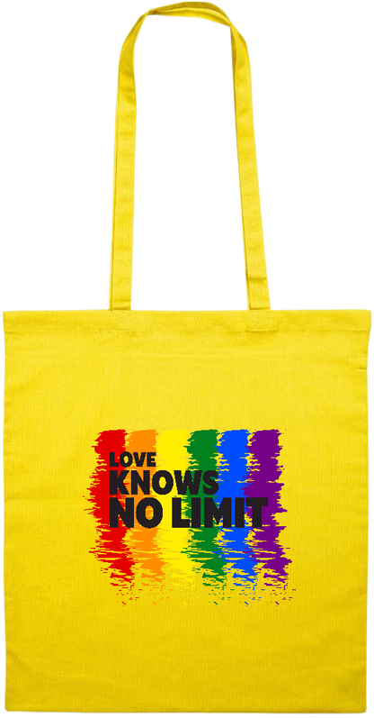 Love Knows No Limits Design - Essential colored event tote bag_YELLOW_front