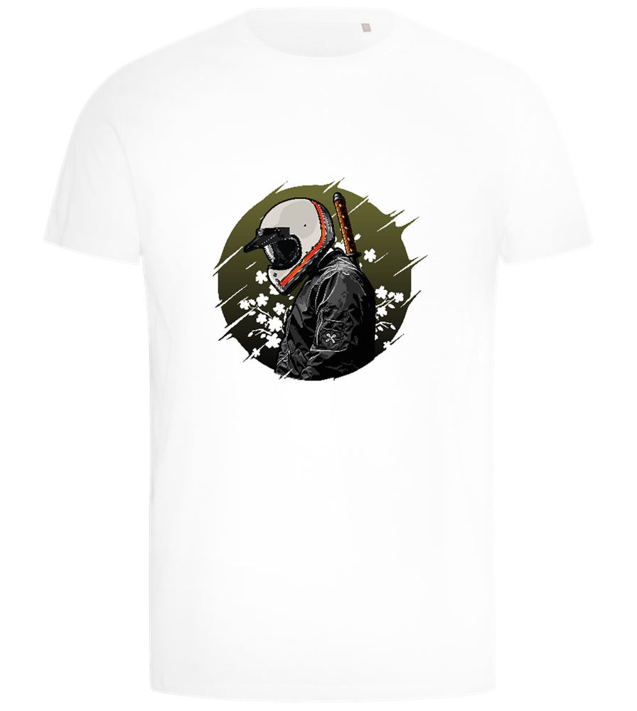 Samurai Bike Design - Comfort men's t-shirt_WHITE_front