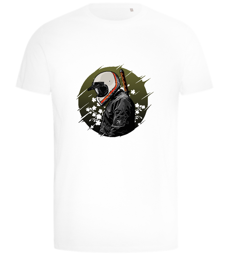 Samurai Bike Design - Comfort men's t-shirt_WHITE_front