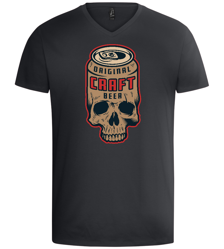 Craft Beer Design - Basic men's v-neck t-shirt_DARK GRAY_front