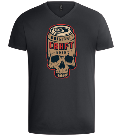 Craft Beer Design - Basic men's v-neck t-shirt_DARK GRAY_front