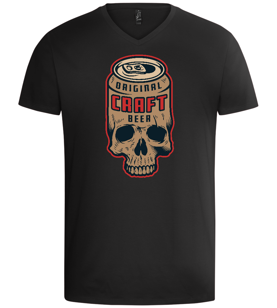 Craft Beer Design - Basic men's v-neck t-shirt_DEEP BLACK_front