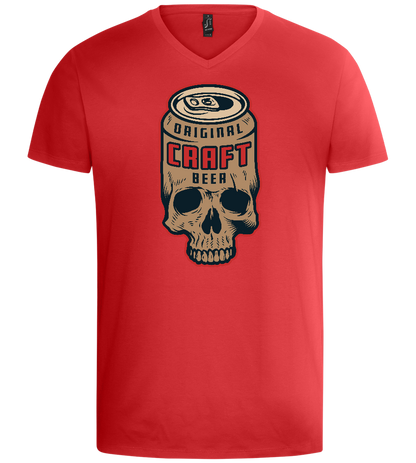 Craft Beer Design - Basic men's v-neck t-shirt_RED_front