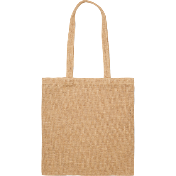 Jute Shopping Bag with Long Handles_BEIGE_front