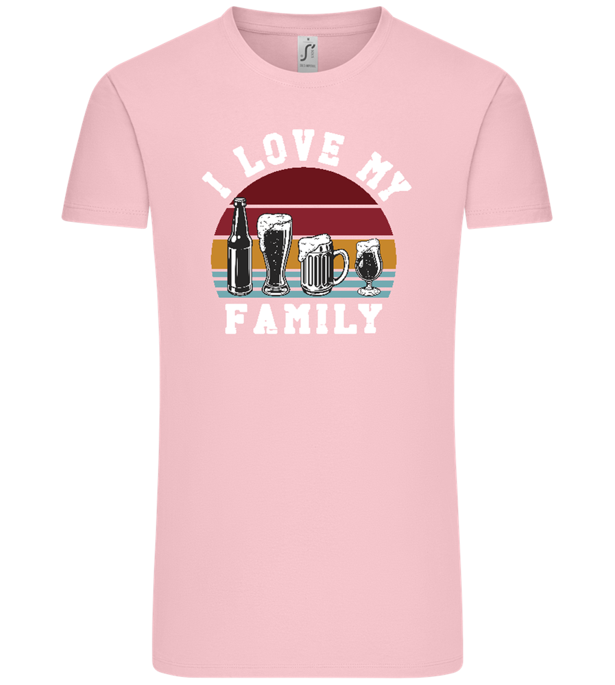 I Love My Family Design - Comfort Unisex T-Shirt_CANDY PINK_front