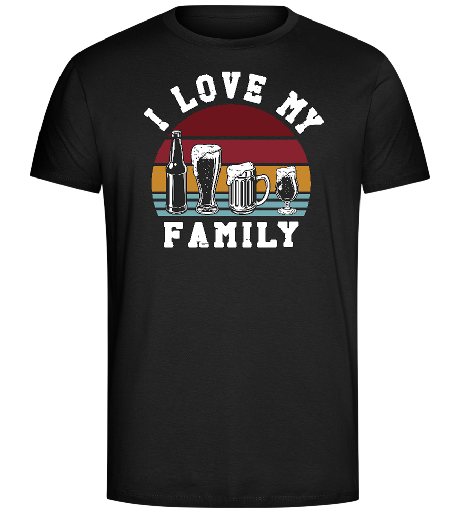 I Love My Family Design - Comfort Unisex T-Shirt_DEEP BLACK_front