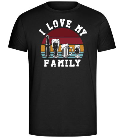 I Love My Family Design - Comfort Unisex T-Shirt_DEEP BLACK_front