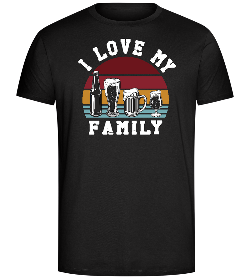 I Love My Family Design - Comfort Unisex T-Shirt_DEEP BLACK_front