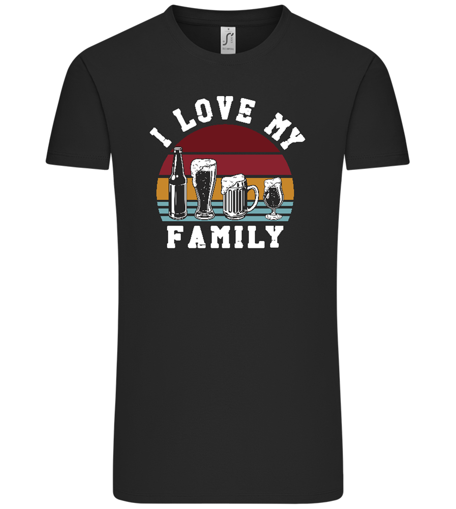 I Love My Family Design - Comfort Unisex T-Shirt_DEEP BLACK_front