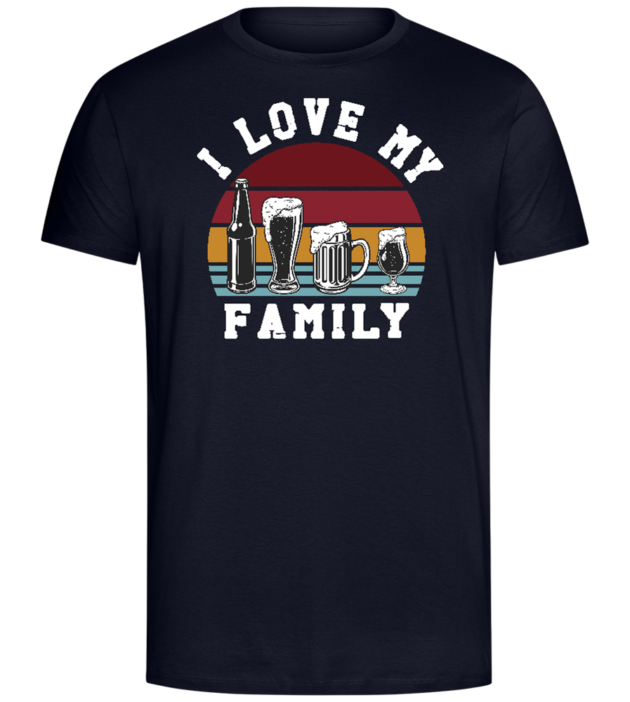 I Love My Family Design - Comfort Unisex T-Shirt_FRENCH NAVY_front