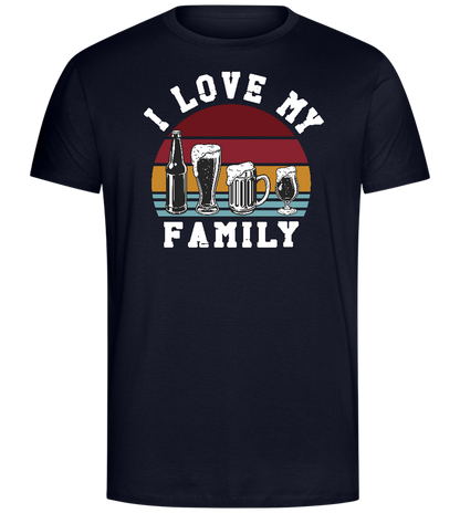 I Love My Family Design - Comfort Unisex T-Shirt_FRENCH NAVY_front