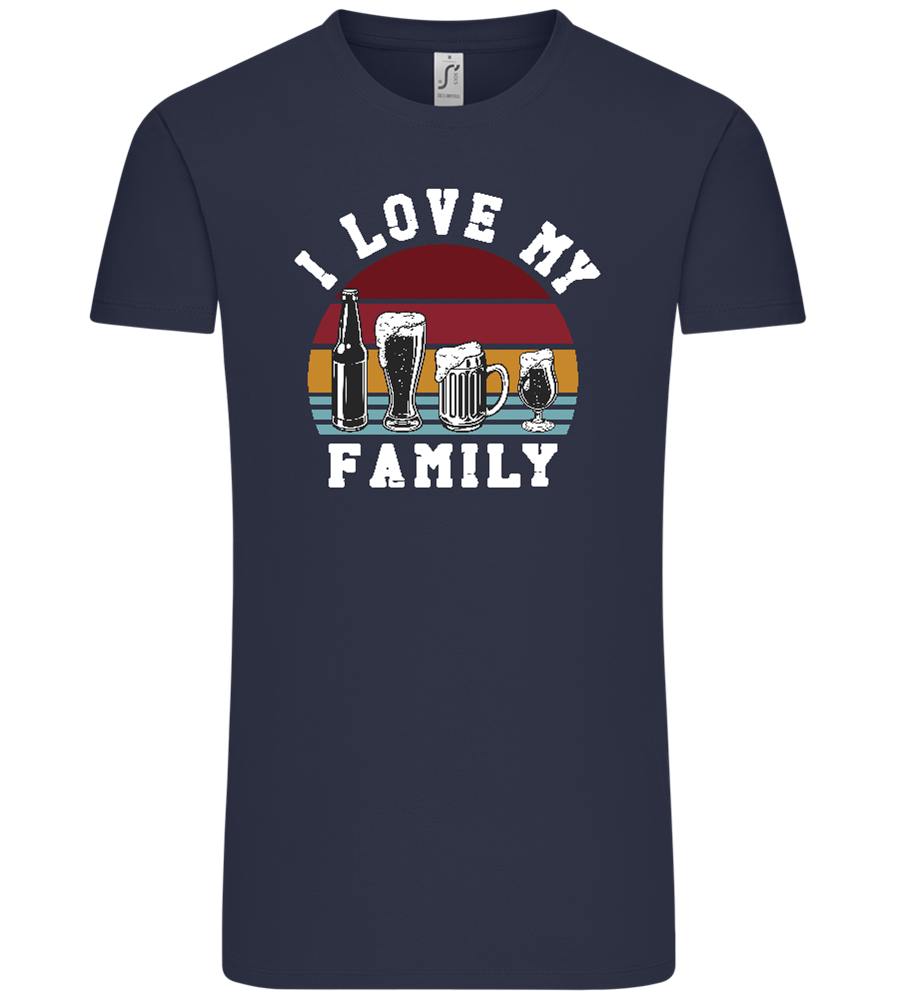 I Love My Family Design - Comfort Unisex T-Shirt_FRENCH NAVY_front