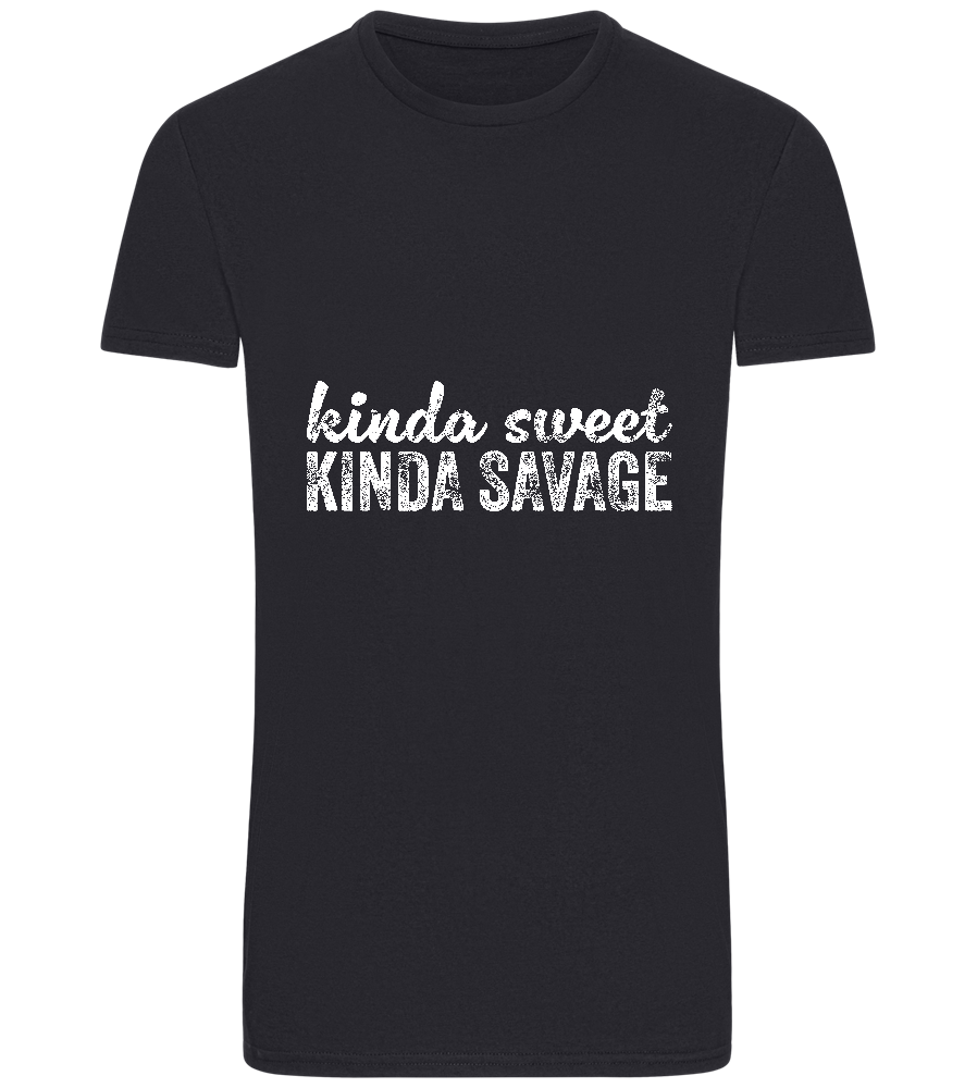Kinda Sweet Kinda Savage Design - Basic Unisex T-Shirt_FRENCH NAVY_front