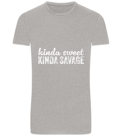 Kinda Sweet Kinda Savage Design - Basic Unisex T-Shirt_ORION GREY_front