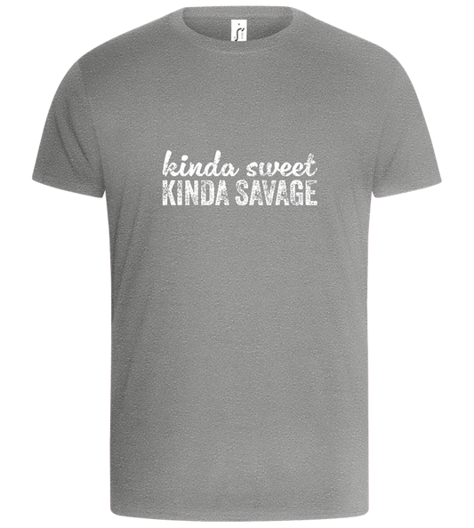 Kinda Sweet Kinda Savage Design - Basic Unisex T-Shirt_ORION GREY_front