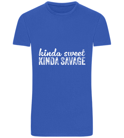 Kinda Sweet Kinda Savage Design - Basic Unisex T-Shirt_ROYAL_front