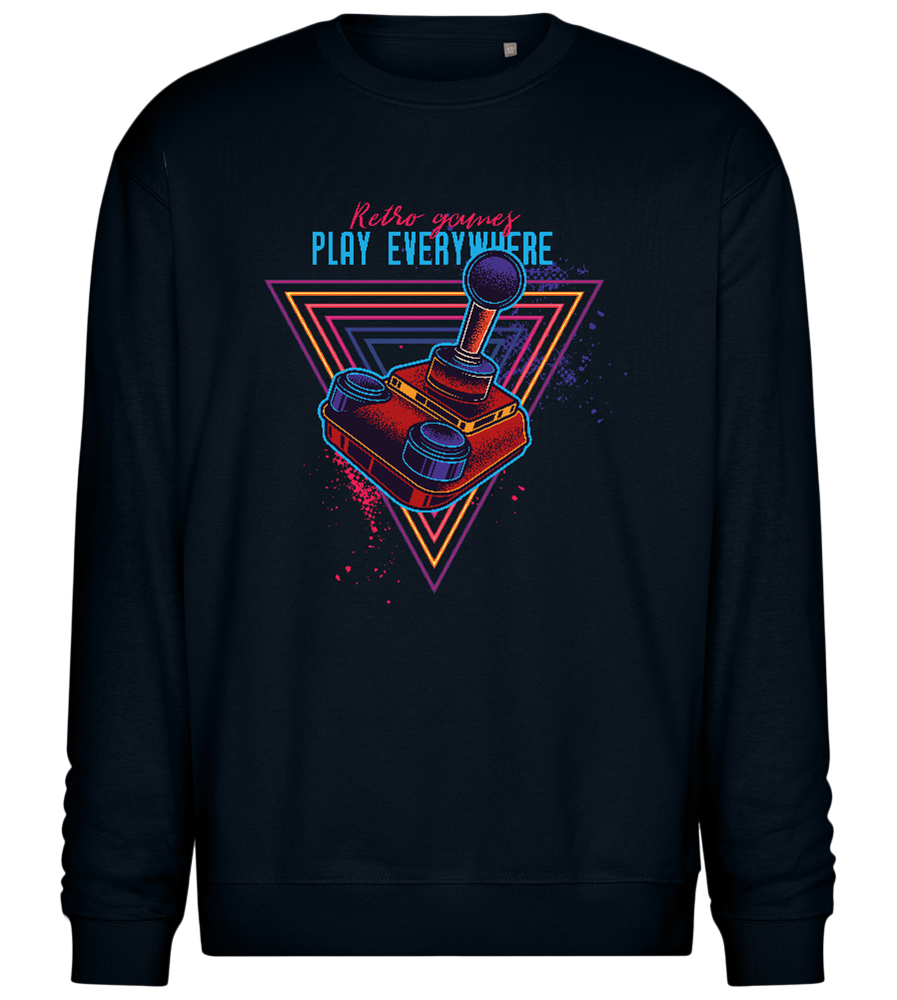 Retro Games Design - Comfort Essential Unisex Sweater_BLACK_front