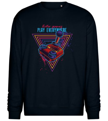 Retro Games Design - Comfort Essential Unisex Sweater_BLACK_front