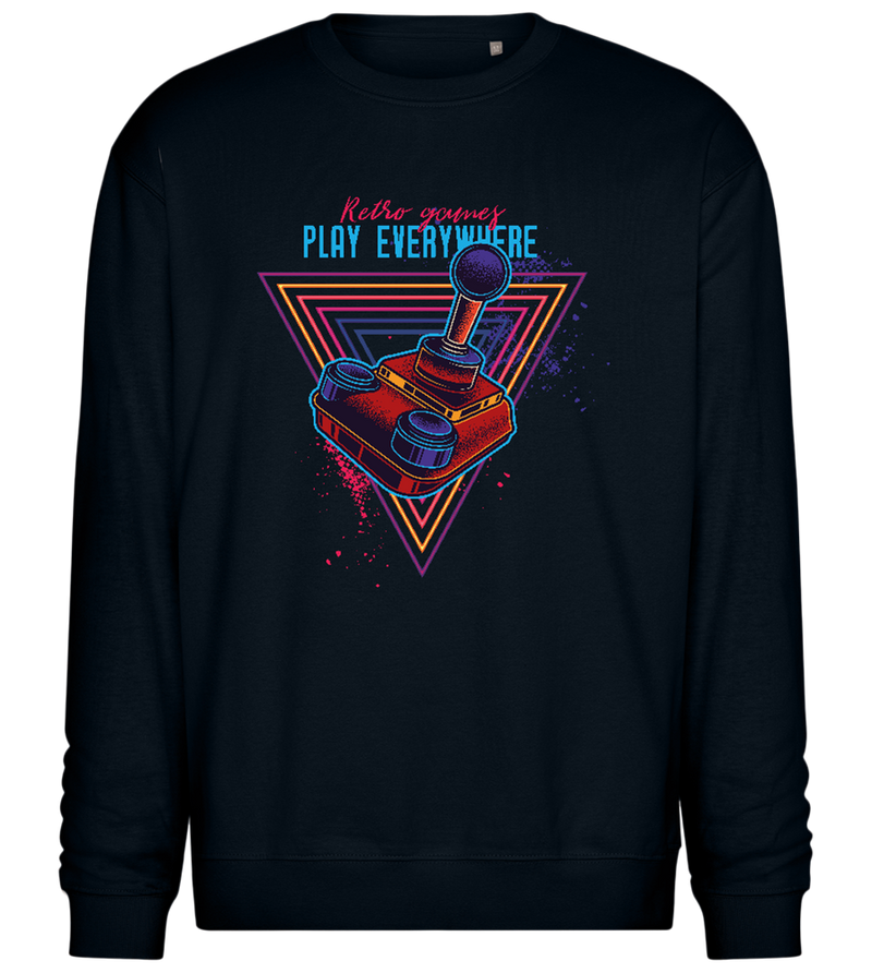 Retro Games Design - Comfort Essential Unisex Sweater_BLACK_front