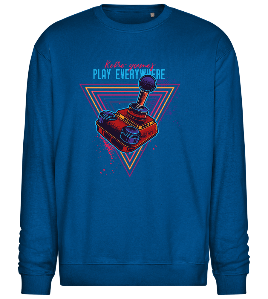 Retro Games Design - Comfort Essential Unisex Sweater_ROYAL_front