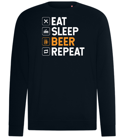 Beer Repeat Design - Comfort unisex sweater_BLACK_front