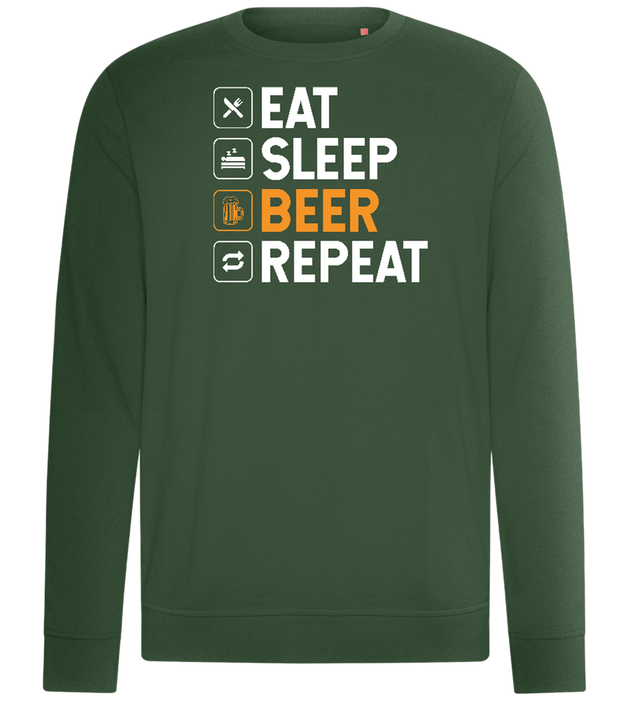 Beer Repeat Design - Comfort unisex sweater_GREEN BOTTLE_front