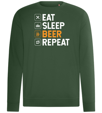 Beer Repeat Design - Comfort unisex sweater_GREEN BOTTLE_front