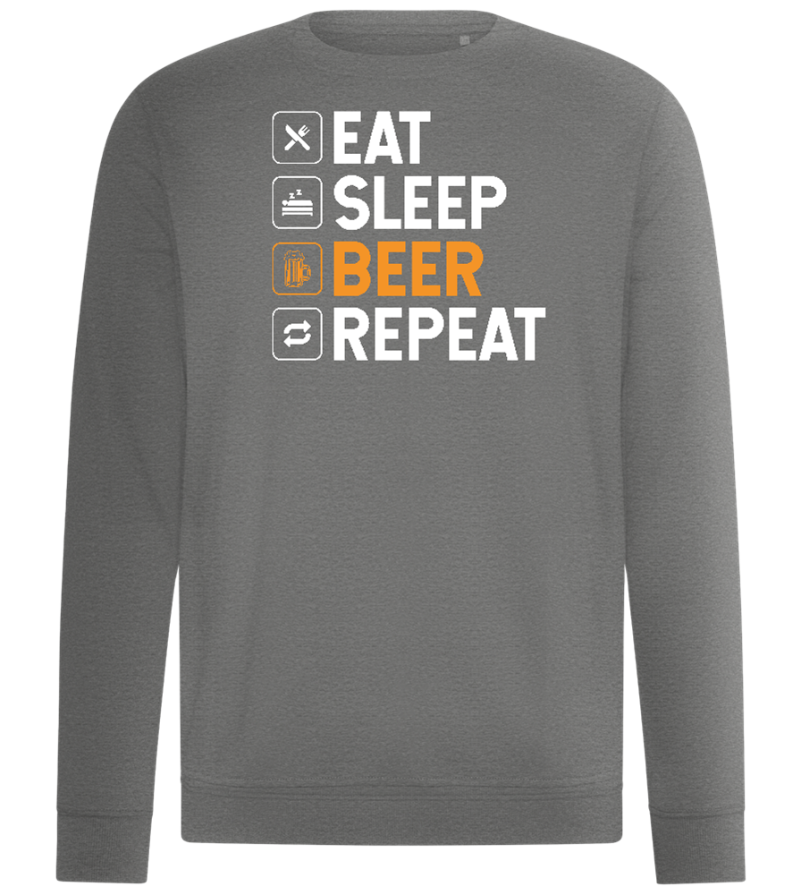 Beer Repeat Design - Comfort unisex sweater_ORION GREY II_front