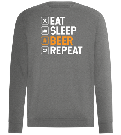 Beer Repeat Design - Comfort unisex sweater_ORION GREY II_front