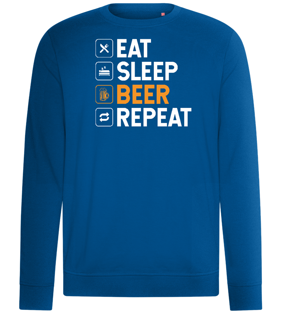 Beer Repeat Design - Comfort unisex sweater_ROYAL_front