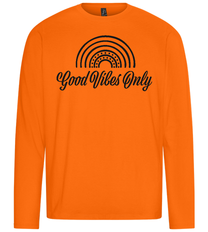 Good Vibes Only Design - Premium men's long sleeve t-shirt_ORANGE_front