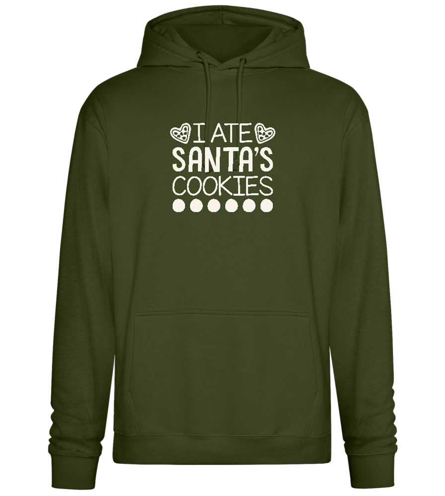 Santa's Cookies Design - Premium Essential Unisex Hoodie_ARMY_front