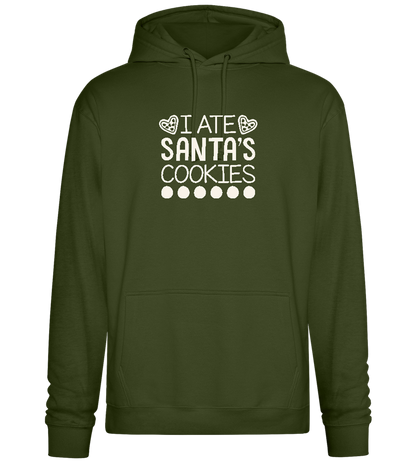 Santa's Cookies Design - Premium Essential Unisex Hoodie_ARMY_front