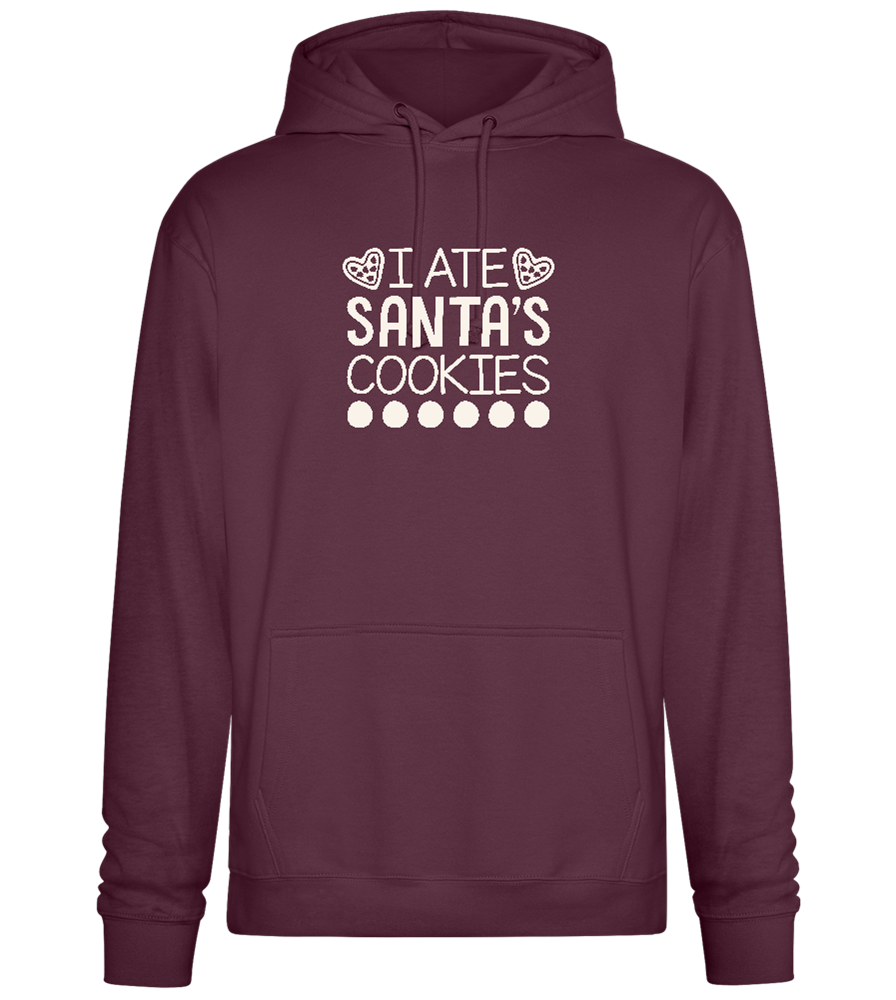 Santa's Cookies Design - Premium Essential Unisex Hoodie_BORDEAUX_front