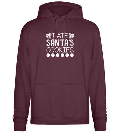 Santa's Cookies Design - Premium Essential Unisex Hoodie_BORDEAUX_front