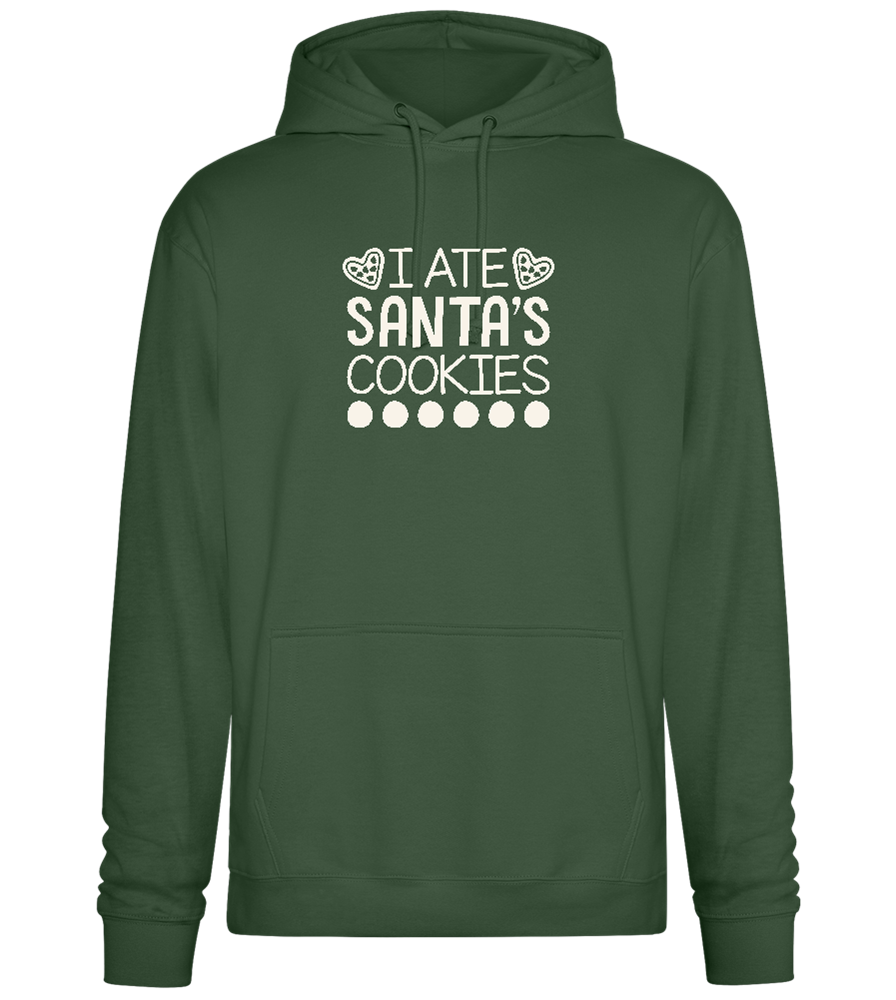 Santa's Cookies Design - Premium Essential Unisex Hoodie_GREEN BOTTLE_front