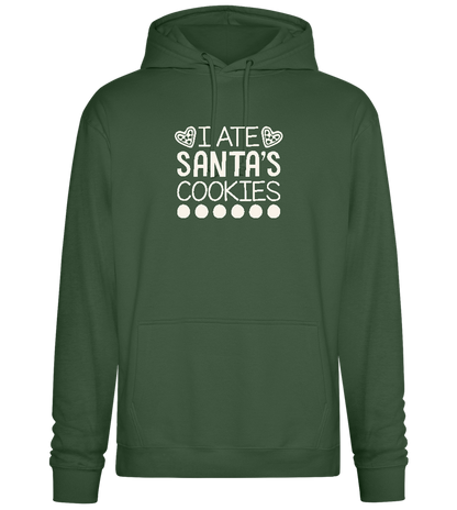 Santa's Cookies Design - Premium Essential Unisex Hoodie_GREEN BOTTLE_front