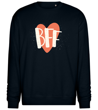 Best Friend Heart Design - Comfort Essential Unisex Sweater_BLACK_front