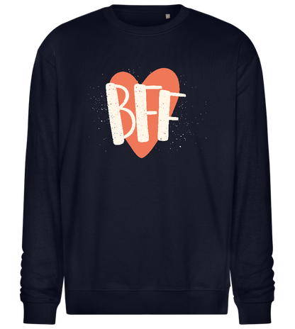 Best Friend Heart Design - Comfort Essential Unisex Sweater_FRENCH NAVY_front