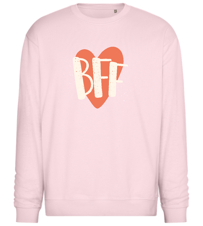 Best Friend Heart Design - Comfort Essential Unisex Sweater_LIGHT PEACH ROSE_front