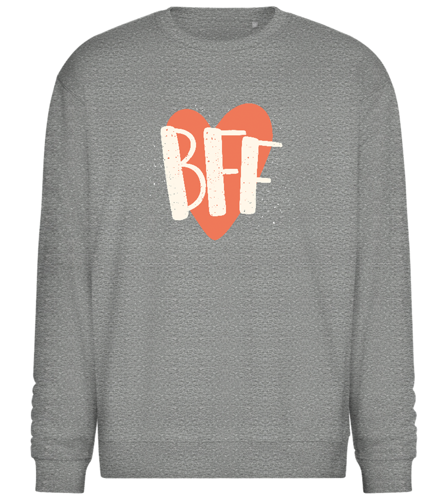 Best Friend Heart Design - Comfort Essential Unisex Sweater_ORION GREY II_front