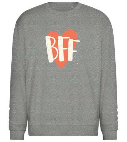 Best Friend Heart Design - Comfort Essential Unisex Sweater_ORION GREY II_front