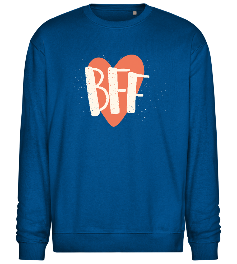 Best Friend Heart Design - Comfort Essential Unisex Sweater_ROYAL_front