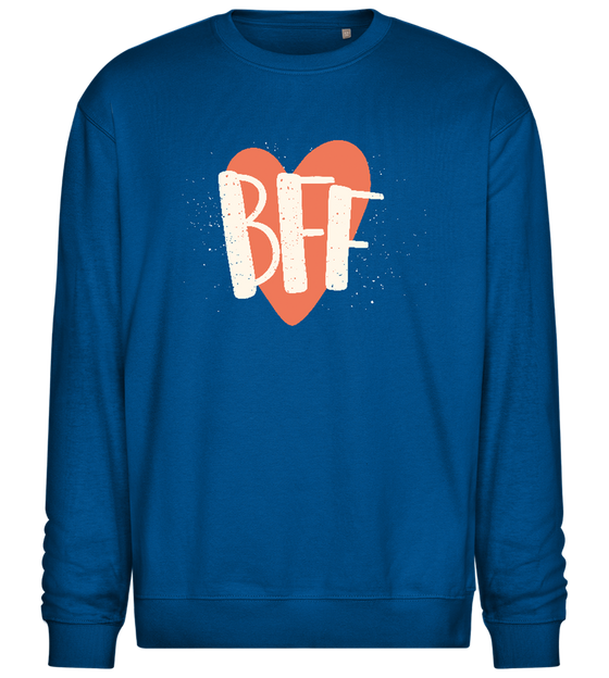 Best Friend Heart Design - Comfort Essential Unisex Sweater_ROYAL_front