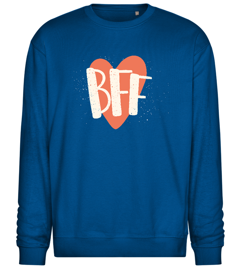 Best Friend Heart Design - Comfort Essential Unisex Sweater_ROYAL_front