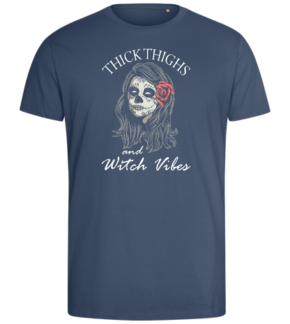 Witch Vibes Design - Comfort men's fitted t-shirt_DENIM_front