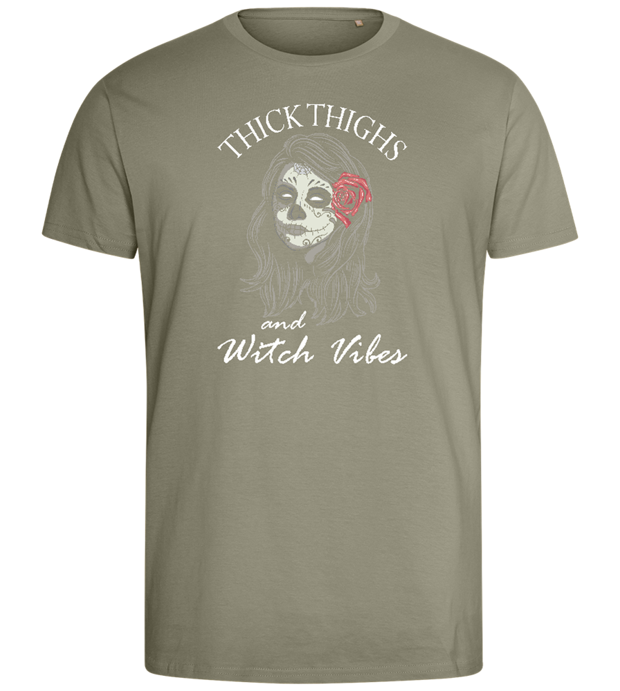 Witch Vibes Design - Comfort men's fitted t-shirt_KHAKI_front