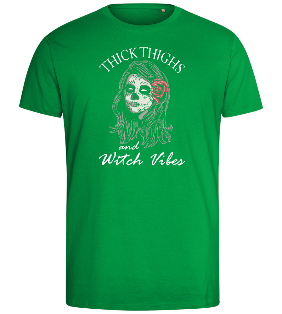 Witch Vibes Design - Comfort men's fitted t-shirt_MEADOW GREEN_front