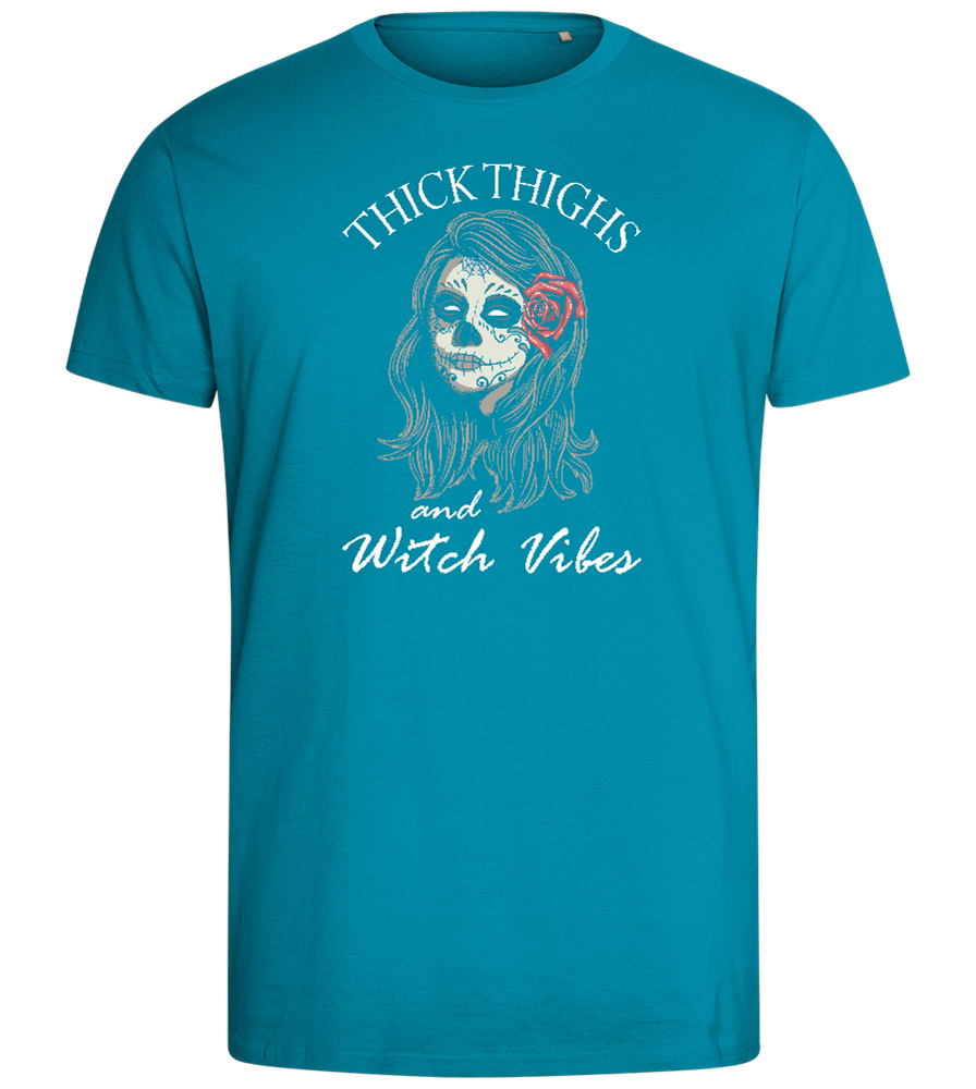 Witch Vibes Design - Comfort men's fitted t-shirt_TURQUOISE_front